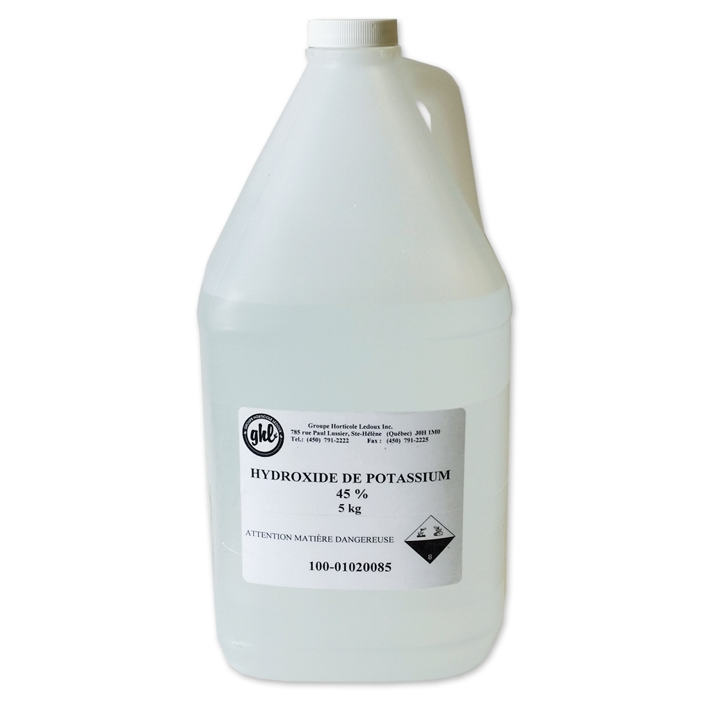 Liquid potassium hydroxide 45 KOH (5 kg) Groupe horticole ledoux inc.