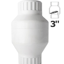 [150-150-051800] 3 in. sl white PVC swing check valve