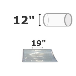Polyethylene tubing 12" Ø (19" flat) 12 UV. 4mil (ventilation & heating)