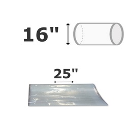 Polyethylene tubing 16" Ø (25" flat) 12 UV. 4mil (ventilation & heating)