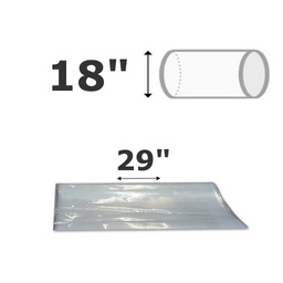 Polyethylene tubing 18" Ø (29" flat) 12 UV. 4mil (ventilation & heating)