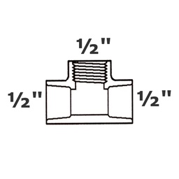 [190-110-000120] T gris 1/2 sl x 1/2 sl x 1/2 FPT sch 40