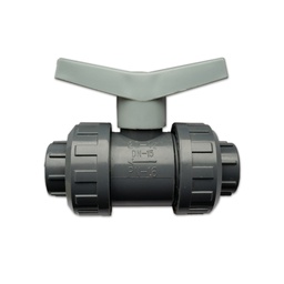 [150-150-012105] Gray true union ball valve 1/2 in. sl Viton seal