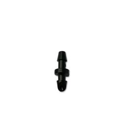[150-130-023600-100] Dan connector barb x barb black beveled (100/pk)